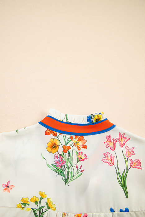 Sweet Petals Contrast Blouse | S-XL