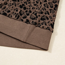   Ribbed Trim Leopard Print Long Sleeve Top | S-XL
