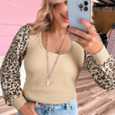  Leopard Touch Patchwork Top | S-XL
