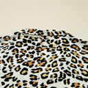  Leopard Print Contrast Striped V Neck Blouse | S-XL