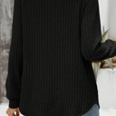  MY DREAM LIFE | Texture Rounded Hem Ribbed Knit Pullover | S-XL