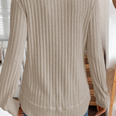  MY DREAM LIFE | Texture Rounded Hem Ribbed Knit Pullover | S-XL