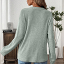  MY DREAM LIFE | Ribbed  Henley Knit Front Pouch Pocket Top | S-XL