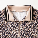  Safari Chic Zip-Front Patchwork Top | S-XL