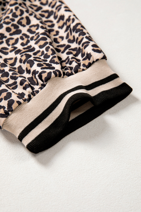 Safari Chic Zip-Front Patchwork Top | S-XL