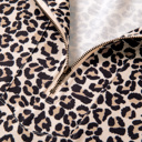  Safari Chic Zip-Front Patchwork Top | S-XL