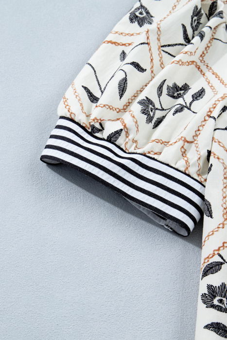 Patchwork Petals Button Top | S-XL