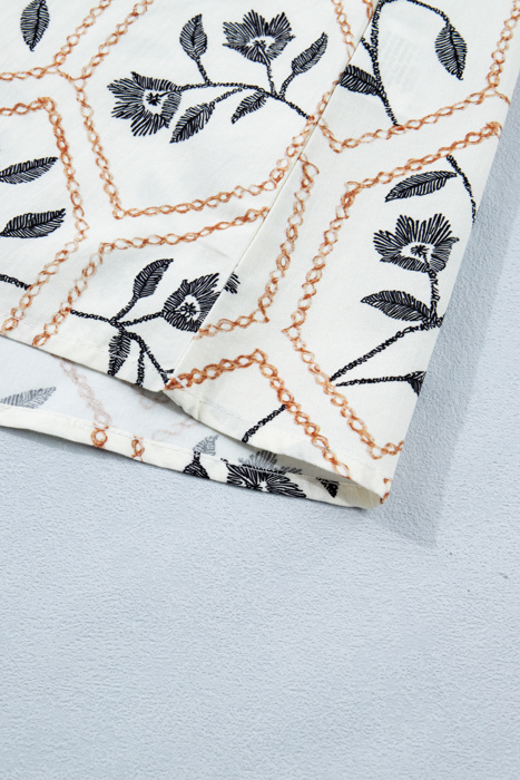 Patchwork Petals Button Top | S-XL