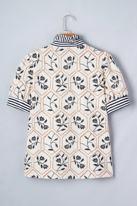 Patchwork Petals Button Top | S-XL