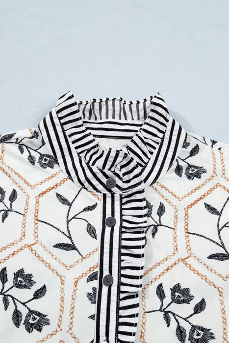 Patchwork Petals Button Top | S-XL