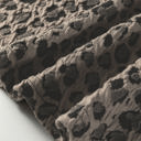  Textured Leopard Print Crew Neck Short Sleeve Top | S-XL