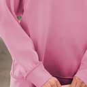  Ribbed Exposed Seam Detail Drop Shoulder Baggy Pullover |  S-XL