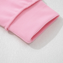  Ribbed Exposed Seam Detail Drop Shoulder Baggy Pullover |  S-XL