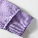  Ribbed Exposed Seam Detail Drop Shoulder Baggy Pullover |  S-XL