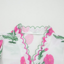  Floral  Print Scallop Trim Blouse | S-XL