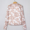  Thumbhole Long Sleeve Floral Print Mesh Top | S-XL