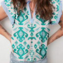  Bohemian Stripe Flutter Top | S-XL