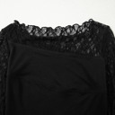  Asymmetric Panels Sheer Floral Lace Top | S-XL