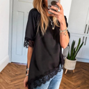  Luxe Asym Lace Satin Top | S-XL