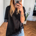  Luxe Asym Lace Satin Top | S-XL