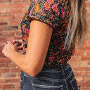  Retro Floral Printed Mesh Short Sleeve Top | S-XL