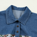 Gorgeous Retro Garden Denim Patchwork Buttoned Collar | S-XL