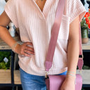  Sunny Day Collared Ribbed Pocket Top | S-XL