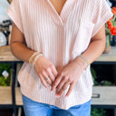  Sunny Day Collared Ribbed Pocket Top | S-XL