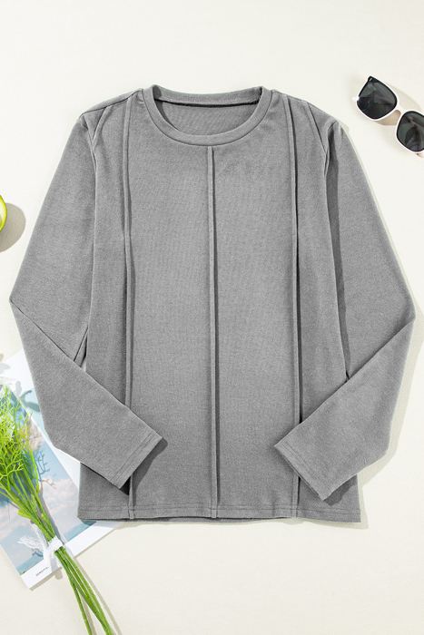 MY DREAM LIFE | All-Day Seam Detail Long Sleeve Top | S-2XL