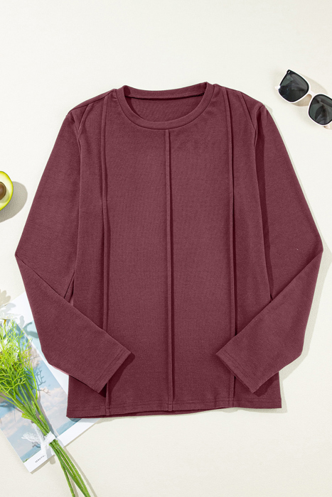 MY DREAM LIFE | All-Day Seam Detail Long Sleeve Top | S-2XL