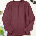  MY DREAM LIFE | All-Day Seam Detail Long Sleeve Top | S-2XL