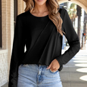  Autumn Asym Long Sleeve Top | S-2XL