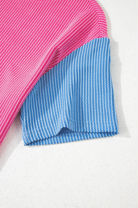 Corded Colorblock Crewneck Tee | S-XL