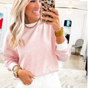  Stripe Contrast Edge Patchwork Long Sleeve Top | S-XL