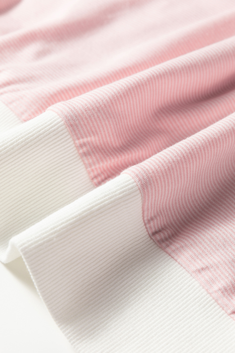 Stripe Contrast Edge Patchwork Long Sleeve Top | S-XL