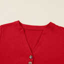  MY DREAM LIFE | Button V Neck Long Sleeve Top | S-XL