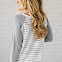  MY DREAM LIFE | Stripe Raglan Patchwork Long Sleeve Top | S-XL