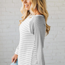  MY DREAM LIFE | Stripe Raglan Patchwork Long Sleeve Top | S-XL