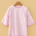  Fresh Days Stripe Half-Sleeve Top | S-XL