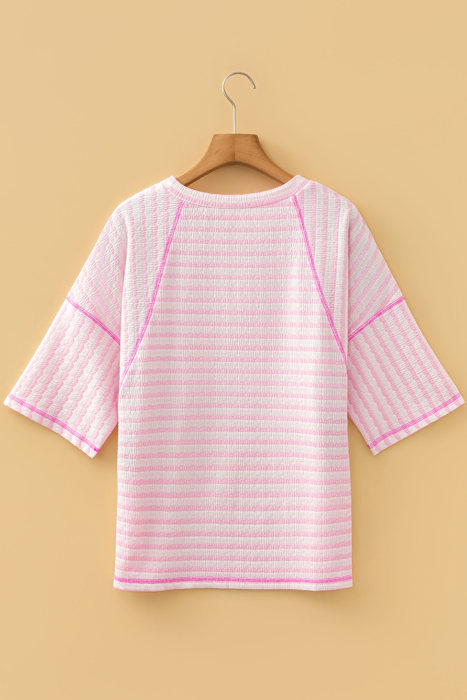 Fresh Days Stripe Half-Sleeve Top | S-XL