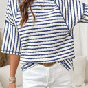  Fresh Days Stripe Half-Sleeve Top | S-XL