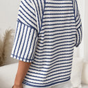  Fresh Days Stripe Half-Sleeve Top | S-XL