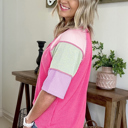  Twisted Texture Colorblock Henley