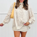  MY DREAM LIFE | Camo Mock Neck Baggy Sweatshirt | S-XL