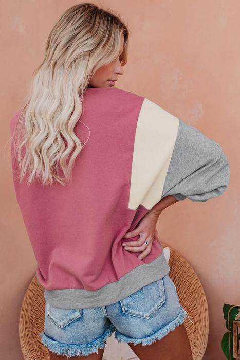 Colorblock Pullover Sweatshirt