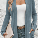 Small Blue MY DREAM LIFE | Everyday Ribbed Pocket Cardigan | S-XL