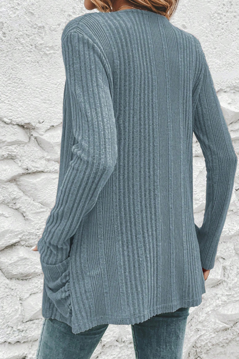 MY DREAM LIFE | Everyday Ribbed Pocket Cardigan | S-XL