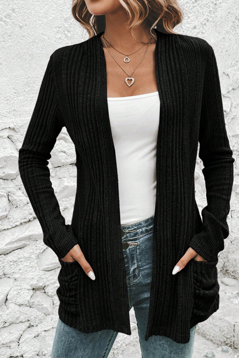 MY DREAM LIFE | Everyday Ribbed Pocket Cardigan | S-XL