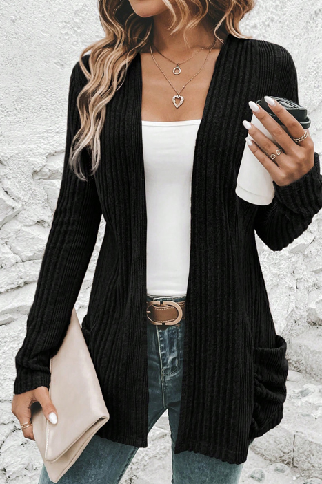 MY DREAM LIFE | Everyday Ribbed Pocket Cardigan | S-XL