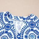  Vine Print Bohemian Puff Sleeve Blouse | S- XL